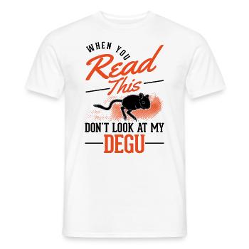 Degu Geschenk Strauchratte Walddegu - Männer T-Shirt - Weiß - Vorne - AI Model Male 178 dark (178cm)