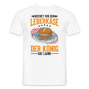 Leberkas König Leberkäse Fleischkäse - Männer T-Shirt - Weiß - Vorne - AI Model Male 178 dark (178cm)