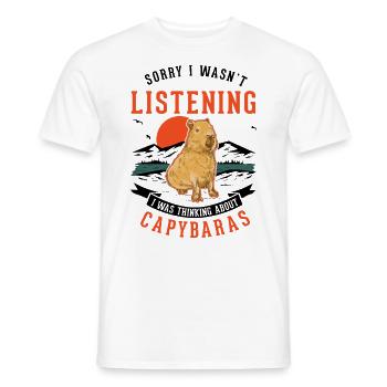 Capybara Gift Capibara Capybara - Men's T-Shirt - white - Front - AI Model Male 178 dark (178cm)