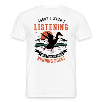 Indian Runner Duck Gift Bottle Duck - Men's T-Shirt - white - Front - AI Model Male 178 dark (178cm)