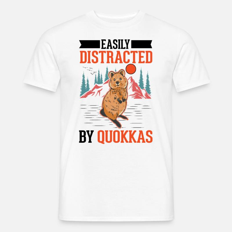 Easily distracted by Quokkas - Männer T-Shirt - Weiß