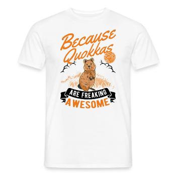 Quokka Gift Kangourou à queue courte - T-shirt homme - blanc - Devant - AI Model Male 178 dark (178cm)