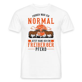 Freiberger Pferd Reiterin - Männer T-Shirt - Weiß - Vorne - AI Model Male 178 dark (178cm)