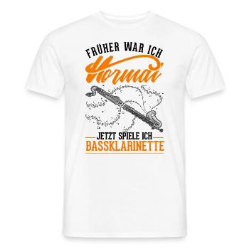 Bassklarinette Geschenk Bassklarinettist - Männer T-Shirt - Weiß - Vorne - AI Model Male 178 dark (178cm)