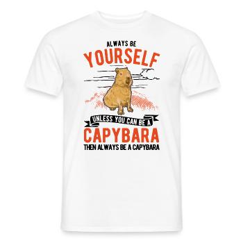 Soyez toujours vous-même Capybara Wasserschwein Capibara - T-shirt homme - blanc - Devant - AI Model Male 178 dark (178cm)