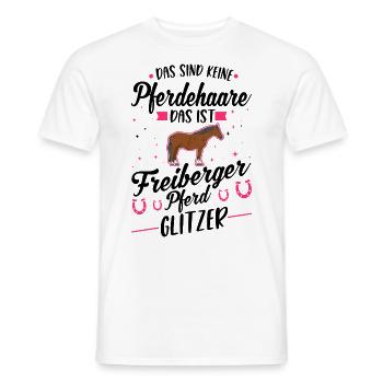 Freiberger Pferd Glitzer - Männer T-Shirt - Weiß - Vorne - AI Model Male 178 dark (178cm)