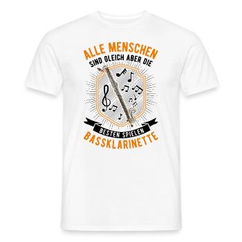 Clarinette basse Cadeau Clarinettiste basse - T-shirt homme - blanc - Devant - AI Model Male 178 dark (178cm)