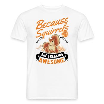 Écureuil cadeau écureuil écureuil gris écureuil - T-shirt homme - blanc - Devant - AI Model Male 178 dark (178cm)