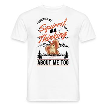 Écureuil cadeau écureuil gris - T-shirt homme - blanc - Devant - AI Model Male 178 dark (178cm)