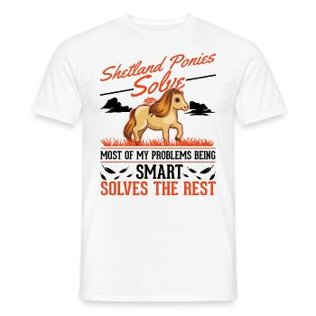 Shetland Pony Gift Shetty - Men's T-Shirt - white - Front - AI Model Male 178 dark (178cm)