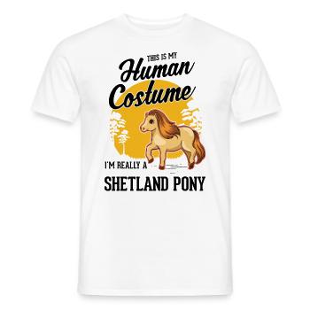 Shetland Pony Kostüm Geschenk Shetty - Männer T-Shirt - Weiß - Vorne - AI Model Male 178 dark (178cm)