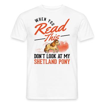 Shetland Pony Gift Shetty - Men's T-Shirt - white - Front - AI Model Male 178 dark (178cm)