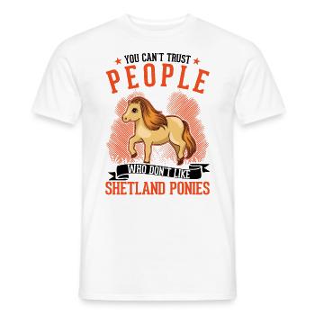 Shetland Pony Gift Shetty - Men's T-Shirt - white - Front - AI Model Male 178 dark (178cm)
