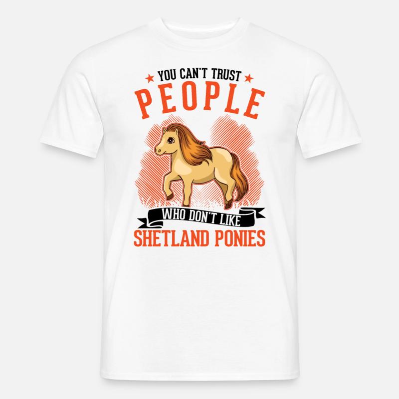 Shetland Pony Geschenk Shetty - Männer T-Shirt - Weiß