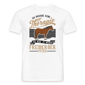 Freiberger Pferd Therapie - Männer T-Shirt - Weiß - Vorne - AI Model Male 178 dark (178cm)