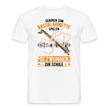 Clarinette basse Cadeau Clarinettiste basse - T-shirt homme - blanc - Devant - AI Model Male 178 dark (178cm)