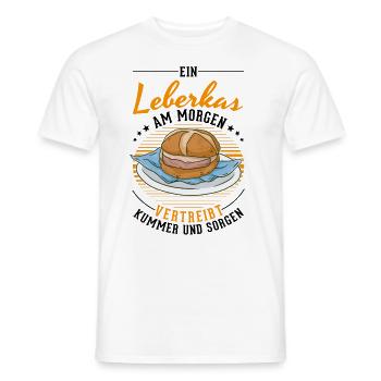 Leberkas Leberkäse Fleischkäse - Männer T-Shirt - Weiß - Vorne - AI Model Male 178 dark (178cm)