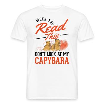 Capybara Gift Capibara Capybara - Men's T-Shirt - white - Front - AI Model Male 178 dark (178cm)