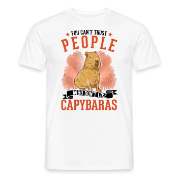 Capybara Gift Capybara Capibara - Men's T-Shirt - white - Front - AI Model Male 178 dark (178cm)