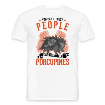 Porc-épic amateur Porc-épic - T-shirt homme - blanc - Devant - AI Model Male 178 dark (178cm)