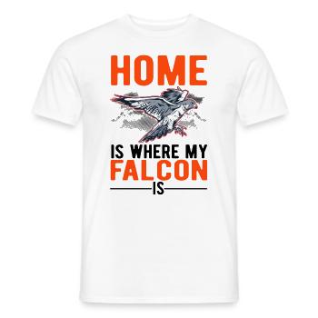 Zuhause ist wo meine Falke ist Turmfalke Falkner - Männer T-Shirt - Weiß - Vorne - AI Model Male 178 dark (178cm)