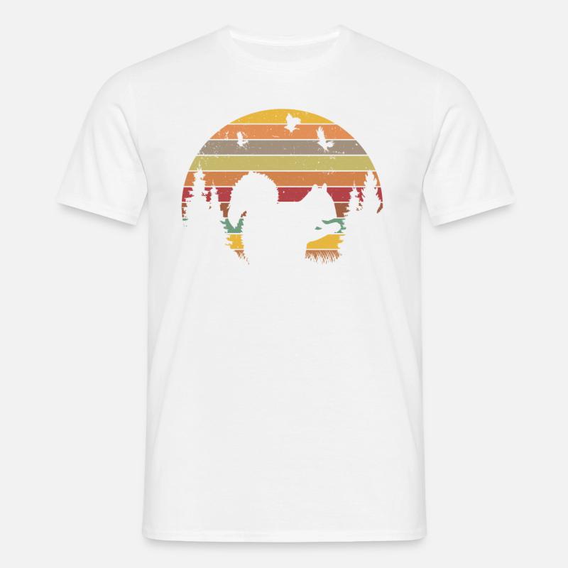 Eichhörnchen Retro Squirrel - Männer T-Shirt - Weiß