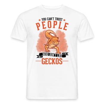 Gecko Geschenk Leopardgecko - Männer T-Shirt - Weiß - Vorne - AI Model Male 178 dark (178cm)