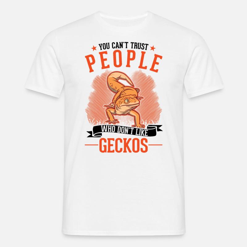 Gecko Geschenk Leopardgecko - Männer T-Shirt - Weiß
