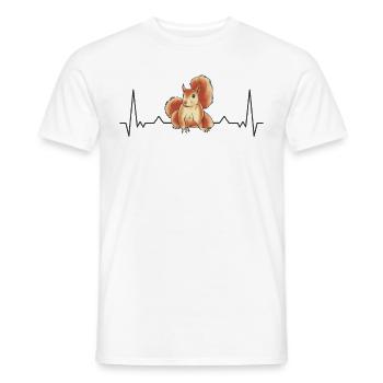 Squirrel Heartbeat - Men's T-Shirt - white - Front - AI Model Male 178 dark (178cm)
