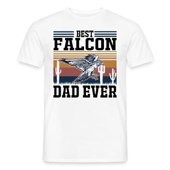 Meilleur Faken Père Faucons Papa Fauconnerie - T-shirt homme - blanc - Devant - AI Model Male 178 dark (178cm)