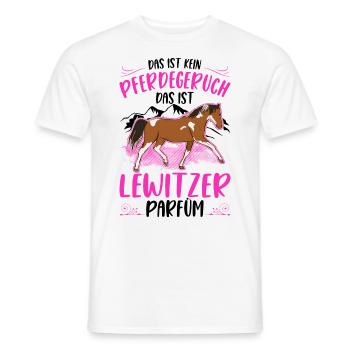 Lewitzer Parfüm Lewitzer Pferd Geruch - Männer T-Shirt - Weiß - Vorne - AI Model Male 178 dark (178cm)