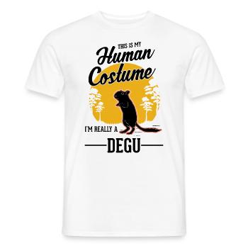Degu Human Costume Walddegu Halloween - Männer T-Shirt - Weiß - Vorne - AI Model Male 178 dark (178cm)