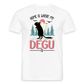 La maison est là où se trouve mon degu, le degu de la forêt - T-shirt homme - blanc - Devant - AI Model Male 178 dark (178cm)