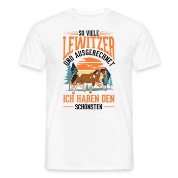 Lewitzer Pferd Reiterin - Männer T-Shirt - Weiß - Vorne - AI Model Male 178 dark (178cm)