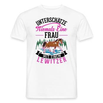 Lewitzer Pferd Besitzerin Lewitzer - Männer T-Shirt - Weiß - Vorne - AI Model Male 178 dark (178cm)