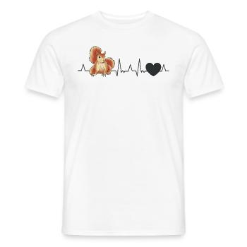Squirrel Heartbeat - Men's T-Shirt - white - Front - AI Model Male 178 dark (178cm)