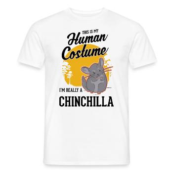 Déguisement Chinchilla Halloween - T-shirt homme - blanc - Devant - AI Model Male 178 dark (178cm)