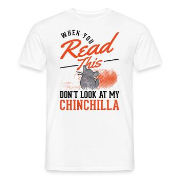 Chinchilla cadeau Woolly Mouse Shorttail Chinchilla - T-shirt homme - blanc - Devant - AI Model Male 178 dark (178cm)