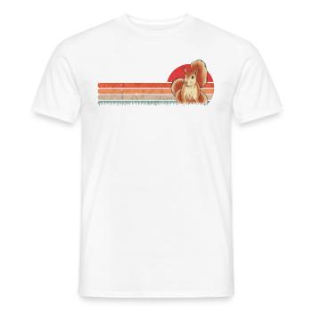 Eichhörnchen Retro Squirrel - Men's T-Shirt - white - Front - AI Model Male 178 dark (178cm)