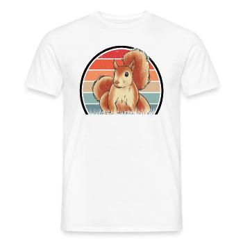 Eichhörnchen Retro Squirrel - Men's T-Shirt - white - Front - AI Model Male 178 dark (178cm)