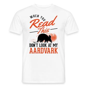 Erdferkel Geschenk Aardvark - Männer T-Shirt - Weiß - Vorne - AI Model Male 178 dark (178cm)