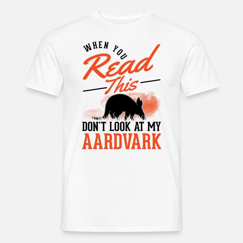 Erdferkel Geschenk Aardvark - Männer T-Shirt - Weiß