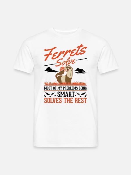 Ferret Lover Ferret Gift - Men's T-Shirt - white