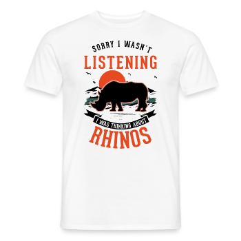 Rhino Gift Rhino Rhinoceros - Men's T-Shirt - white - Front - AI Model Male 178 dark (178cm)