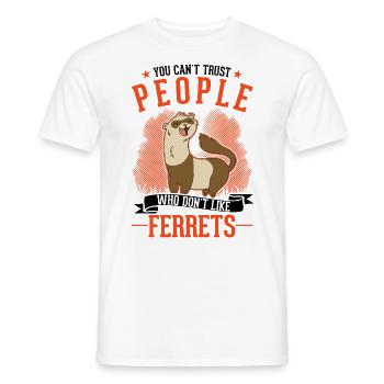 Ferret Lover Ferret Gift - Men's T-Shirt - white - Front - AI Model Male 178 dark (178cm)