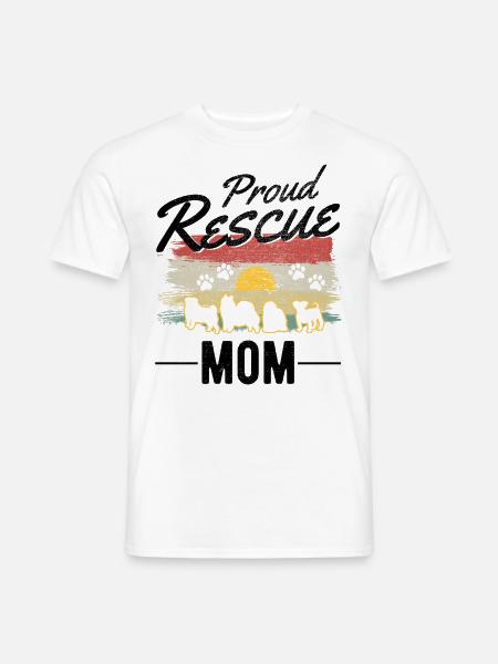 Hunderettung Mama Straßenhund - Männer T-Shirt - Weiß