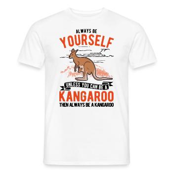 Always be yourself Kangaroo Australia Kangaroo - Men's T-Shirt - white - Front - AI Model Male 178 dark (178cm)