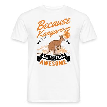 Parce que les kangourous sont des kangourous vraiment géniaux - T-shirt homme - blanc - Devant - AI Model Male 178 dark (178cm)