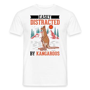 Facilement distrait par les kangourous Kangourou - T-shirt homme - blanc - Devant - AI Model Male 178 dark (178cm)