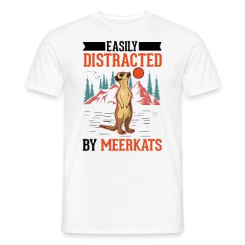 Meerkat Gift Meerkat - Men's T-Shirt - white - Front - AI Model Male 178 dark (178cm)